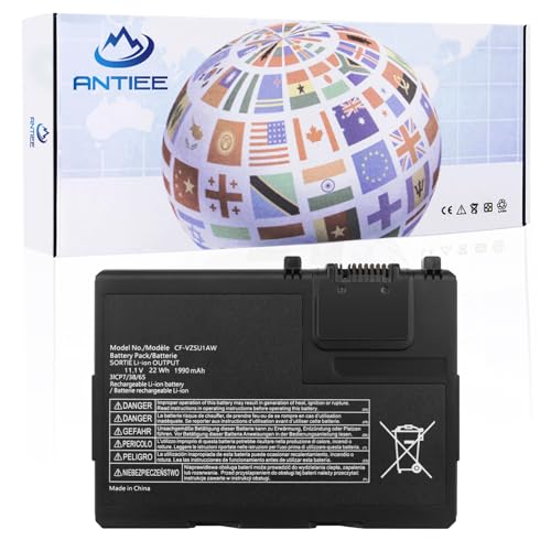 CF-VZSU1AW Battery Replacement for Panasonic Toughbook CF-33 CF-33MK1 CF-33AEHFATG CF-33AEQGATG CF-33AEHFZTG CF-33AEHFZTN CF-33AEHGATG CF-33LEHFAT3 CF-33LEHGAT3 CF-VZSU1AJS CF-VZSU1AR 1950mAh 21.65Wh - size: 4.8*3.6*0.4inch CF-33