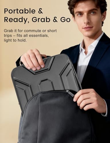 DOMISO 15.6 inch Laptop Sleeve, Shockproof and Waterproof EVA Protective Laptop Case, Laptop Sleeves for 16" MacBook Pro/Max M2 M1 2019-2023,15"-16" HP Dell Asus Laptop,Dell XPS 15, Dark Grey - color: Dark Grey, size: 15.6 inch