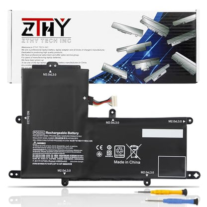 ZTHY PO02XL Laptop Battery Compatible with HP Stream 11 Pro G3 G4 G4 EE G5 | 11-R 11-R014WM 11-R010NR 11-Y 11-AH 11-AK 11-Y001LA 11-AH011WM 11-AK0001NF Pavilion 11M-AP 11M-AP000 824560-005 7.6V 37Wh - size: 9.41*6.1*0.16 inch PO02XL