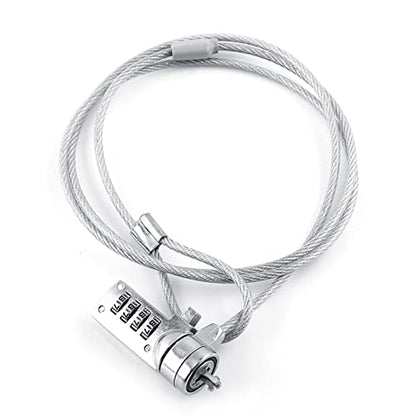 Cable Lock, Laptop Locking Cable Combination Laptop Lock Cable Locks with Combination Laptop Lock Notebook Combination Lock Cable Chain Theft Deterrent 4 Digit Password for