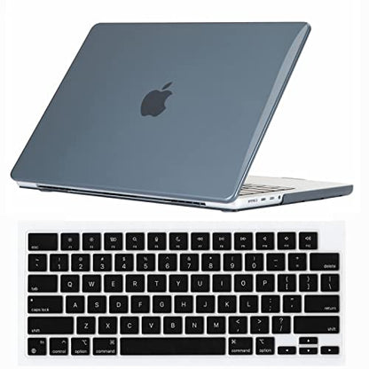Se7enline Compatible with 2021/2022/2023/2024 MacBook Pro Case 16 inch Hard Laptop Cover for Mac Pro 16-inch Model A2485 A2780 A2991 A3403 M4 M3 M2 M1&Keyboard Protective Cover, Crystal Black | 2 in 1 Crystal Hard Shell Laptop Case with Keyboard Cover Ant