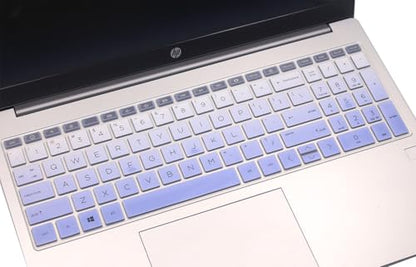 Keyboard Skin Compatible for 15.6" HP Laptop 15-fc 15-fd 15t-fd 15z-fc, HP Pavilion 15 15-eg/eh/er 15t-eg200/eg300 15z-eh300, HP Pavilion 17z-cp000 17z-ca200 17-cn/cp Series (Ombre Purple) - color: Ombre Purple