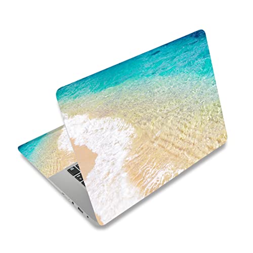 12.1 13 13.3 14 15 15.4 15.6 Inches Personalized Laptop Vinyl Skin Sticker Decal Universal Netbook Skin Sticker Reusable Notebook PC Art Decal Protector Cover Case (Sandy Beach) - color: Sandy Beach
