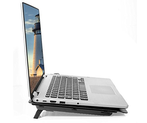 Alltravel Laptop Cooling Pad for Ultra Slimp Notebook and Universal Laptop 14", 13“ and Smaller, Metal mesh with Super Fan, with Quiet and Light Weight Feature