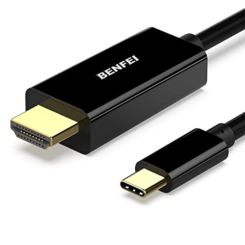 BENFEI Cavo USB C a HDMI 4K 0,9m, Cavo Tipo C a HDMI [Compatibile Thunderbolt 3/4] per iPhone 15 Pro/Max MacBook Pro/Air 2023 iPad Pro iMac S23 XPS 17 e altro - size: 3 Feet, style: 4K@30Hz