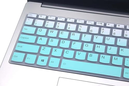 Silicone Keyboard Skin Cover Compatible with Lenovo V15 G5 G4 G3 G2, IdeaPad 1 1i 15.6 15IJL7 15ADA07 15IAU7 15ALC7, IdeaPad 3i 15ITL6 2023, IdeaPad Slim 5 16, IdeaPad Flex 5 5i 16" (Ombre Mint) - color: Ombre Mint