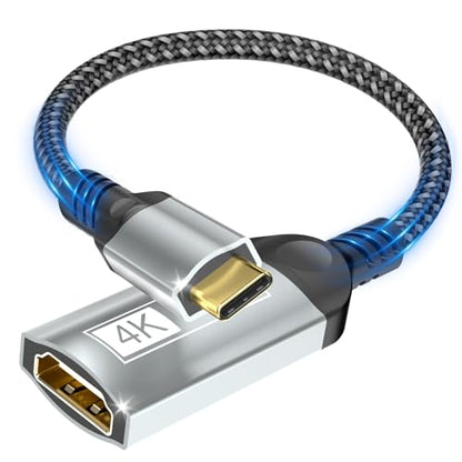 USB C to HDMI Adapter, 4K@60Hz Thunderbolt 4/3 to HDMI Adapter, Type C to HDMI Converter HDR Compatible with MacBook iMac iPad Pro Air iPhone 16 15 Samsung Galaxy S24 Ultra