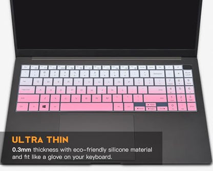 Keyboard Cover Skin for 2025 2024 2023 Samsung Galaxy Book 5/4/3 360|Pro 360 15.6" 16", Galaxy Book 5/4/3 Ultra/Edge 16", NP960QHA NP750XGK NP750QHA NP754XQA Protector, Ombre Pink - color: Ombre Pink