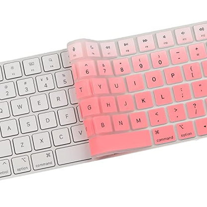 Keyboard Cover for Apple 2024/2023/2021 iMac All-in-One Desktop Keyboard, iMac 24 Inch with M4 /M3 /M1 Chip & Apple Magic Keyboard A3118 A2449 A2450 MK293LL/A MK2A3LL/A, Magic Keyboard 3 - color: GradualPink