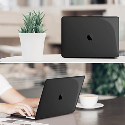 Fintie Hard Shell Case for MacBook Pro 13 Inch, Crystal Black | A2338(M2 M1) A2251 A2289 A2159 A1989 A1706 A1708 (2016-2023) with/Without Touch Bar, Snap-On Cover, Lightweight - color: Crystal Black, size: Pro 13 Inch