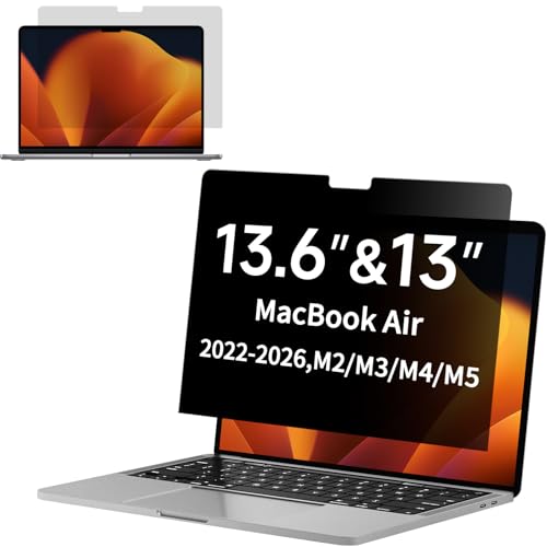 Privacy Screen for MacBook Air 13.6 & 13 Inch (2022-2026, M2, M3, M4, M5), Anti Blue Light Glare Filter Laptop Privacy Shield, Anti Scratch Protector for Mac 13In (Model A2681 A3113 A3240 A3449) - size: MacBook Air 13.6 Inch(2022-2026)