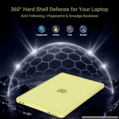 MOSISO Compatible with MacBook Neo Case 13 inch 2026 A3404 A18 Pro Chip | Anti-Cracking Cover Matte Finish Seamlessly Closes Protective Hard Shell Case Cover with TPU Bumper, Citrus - color: Citrus