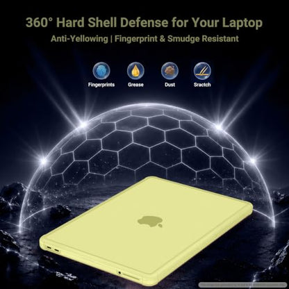 MOSISO Compatible with MacBook Neo Case 13 inch 2026 A3404 A18 Pro Chip | Anti-Cracking Cover Matte Finish Seamlessly Closes Protective Hard Shell Case Cover with TPU Bumper, Citrus - color: Citrus