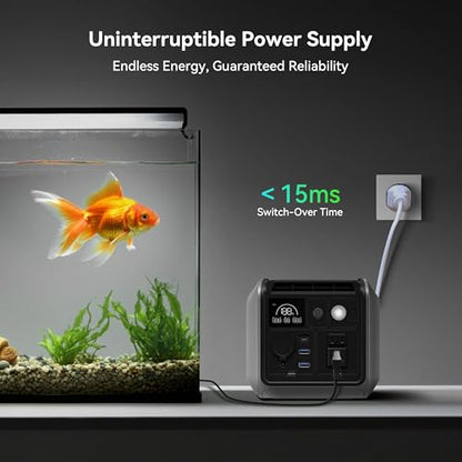 Dabbsson 768Wh Portable Power Station,Solar Generator,Up to 900W AC Output,1.5X Extended Runtime,Recharge 100% in 1.6 Hrs, 600L Semi-Solid LiFePO4,EPS,100W USB-C,for Camping RV Home - style: 600L
