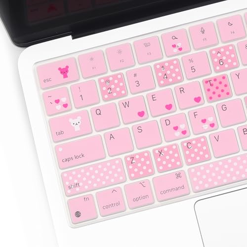 Keyboard Cover Skin for 2026-2023 MacBook Air 13" 15" M5 M4 M3 M2, 2026-2021 MacBook Pro 14" 16" M5 M4 M3 M2 M1 Pro/Max, 2026 MacBook Neo 13“ (Touch ID) Skin Protector Accessories US Layout-Lovly - color: Lovly