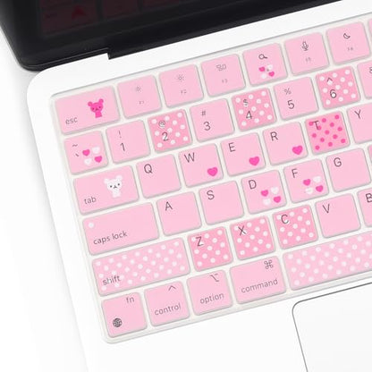 Keyboard Cover Skin for 2026-2023 MacBook Air 13" 15" M5 M4 M3 M2, 2026-2021 MacBook Pro 14" 16" M5 M4 M3 M2 M1 Pro/Max, 2026 MacBook Neo 13“ (Touch ID) Skin Protector Accessories US Layout-Lovly - color: Lovly