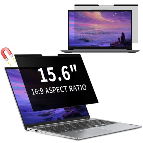 Removable Magnetic Privacy Filter for 15.6 inch 16:9, Anti Spy Anti-Glare Laptop Monitor Screen Protector, Blue Light Blocking Film for Notebook 15.6''（351 * 204） mm - size: 15,6 Zoll 16:9