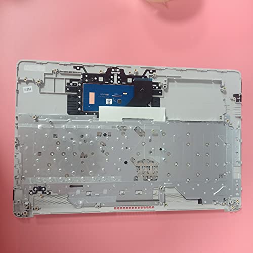 Replacement for HP 17 by 17-by 17CA 17-CA Laptop Upper Case Palmrest Non-Backlit Keyboard Touchpad Assembly Non-ODD Part L26986-001 6070B1308113 Top Cover Sliver 2020 Year