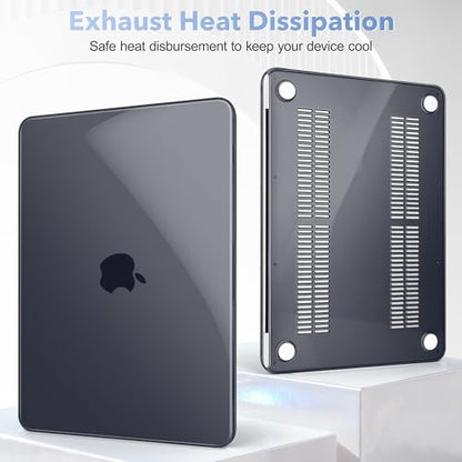 May Chen for MacBook Neo 13 inch Liquid Retina Display ((2026 Release A3404), Slim & Lightweight Protective Case with Screen Protector&Keyboard Cover&Dust Plug, Crystal Black - color: Crystal Black