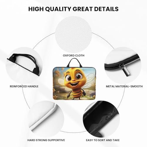 14 inch Laptop Sleeve with Handle Shockproof Laptop Bag Waterproof Computer Cover Bag Bee Briefcase