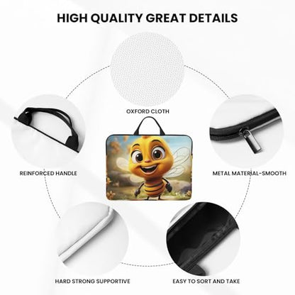 14 inch Laptop Sleeve with Handle Shockproof Laptop Bag Waterproof Computer Cover Bag Bee Briefcase