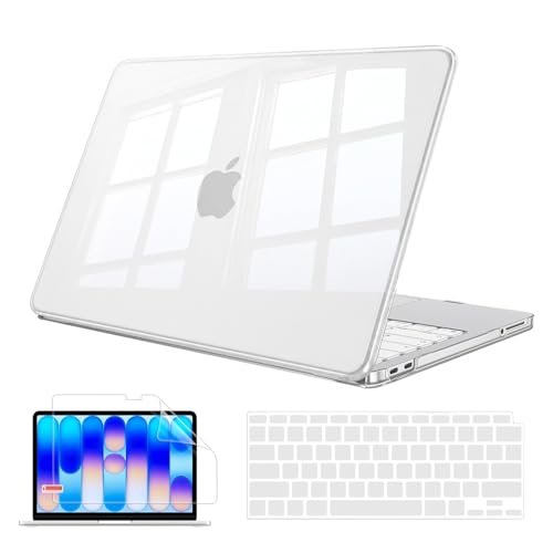 for MacBook Neo 13 inch Case 2026 A3404, Crystal Clear | 3-in-1 Scratch-Resistant Protection Hard Shell Case with Keyboard Cover & Screen Protector, Slim Lightweight for Mac Neo Case - color: Crystal Clear