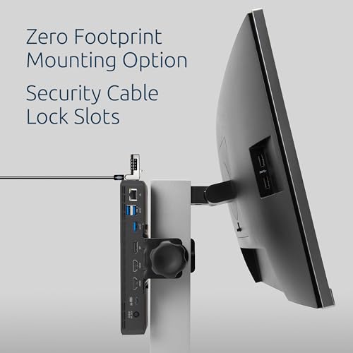 Kensington SD3210U3 USB-C® 10Gbps Triple Video Driverless Dock 100W PD - DP/HDMI - Windows, Supporting Thunderbolt™ 5, Thunderbolt™ 4, USB4®, and USB-C® Alt Mode laptops with up to three 4K (K32802NA)