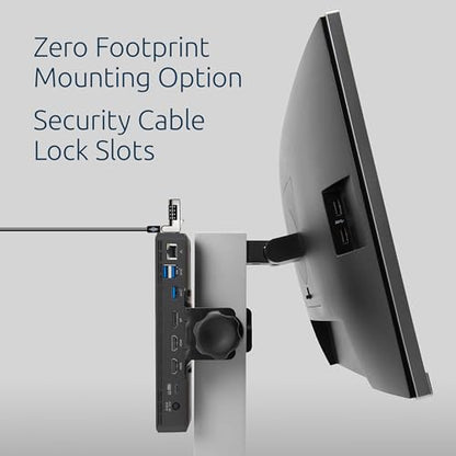 Kensington SD3210U3 USB-C® 10Gbps Triple Video Driverless Dock 100W PD - DP/HDMI - Windows, Supporting Thunderbolt™ 5, Thunderbolt™ 4, USB4®, and USB-C® Alt Mode laptops with up to three 4K (K32802NA)