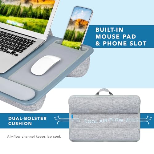 LAPGEAR Home Office Pro Lap Desk - Slate Blue, Fits 15.6” Laptops - color: Slate Blue, size: Home Office Pro W/Wrist Rest