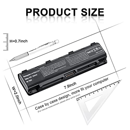 TSKYBEAR PA5024U-1BRS Battery Compatible with Toshiba Satellite C55 C55-A C55T C55DT C55D C855 C855D L855 L875 P855 P875 S855 S875 Series Battery PA5109U-1BRS PA5026U-1BRS PABAS272 - size: PA5024U-1BRS