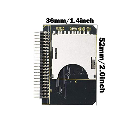 GINTOOYUN SD Card to 2.5 Inch IDE Adapter，SD SDHC SDXC MMC Memory Card to IDE 2.5" 44 Pin Male Adapter Converter