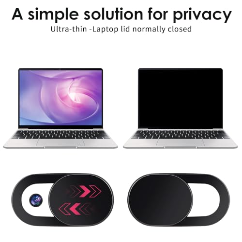 60 Pcs Camera Cover Laptop,Ultra Thin Front Camera Cover for Phone, Strong Adhensive Webcam Covers Slide Slide, Phones Cameras Covers, Black ABS Material, Protect Privacy & Security
