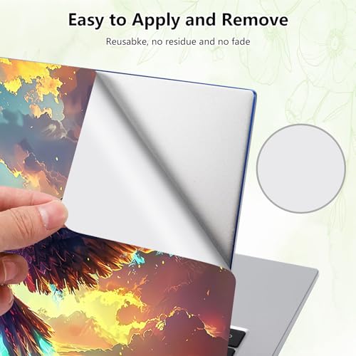 Laptop Skin Sticker Decal, Universal Reusable Vinyl Laptop Cover for 12" 13" 13.3" 14" 15" 15.4" 15.6" Notebook PC, Waterproof Scratch-Resistant with 2 Wrist Pads, Easy to Apply & Remove,Art Eagle - color: Art Eagle