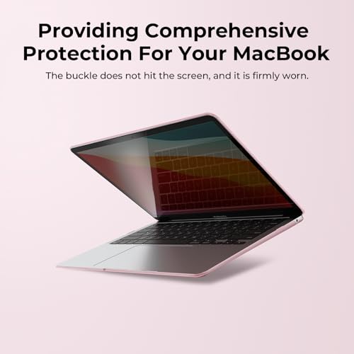 EooCoo Case for MacBook Air 13 inch M1 2020-2018, Crystal Pink | Crystal Hard Shell Scratch Resistant Protective Cover, Lightweight, Ultra Thin and Transparent, Easy Snap-On - color: Crystal Pink, size: Air 13.3-inch