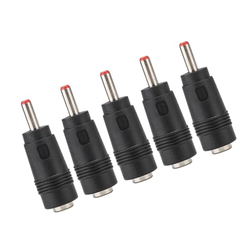 5PCS DC Power Adapter Connector 5.5x2.1mm Female to 3.5x1.35mm Male Plug Converter with Compact Design for Routers LED Strips CCTV Cameras