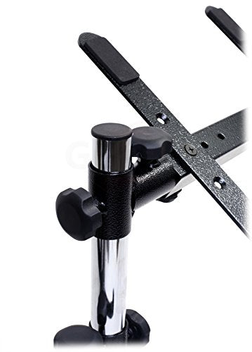 Fat Toad Double DJ Laptop Stand (Table-Top PRO Edition) – 2 Tier Portable PC Computer Equipment Rack with Support Mounts for Music Studio Mixers, Controllers, Monitors & Disc Jockey Booth Gear