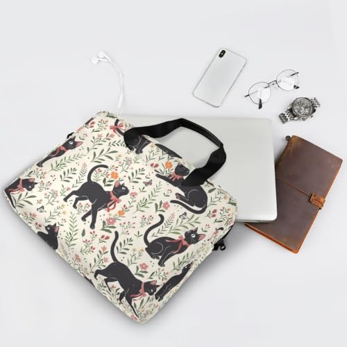 Cute Cat Laptop Case 15.6 in Computer Bag | Waterproof Laptop Briefcase Laptop Bag for Women & Men - color: Cute Cat