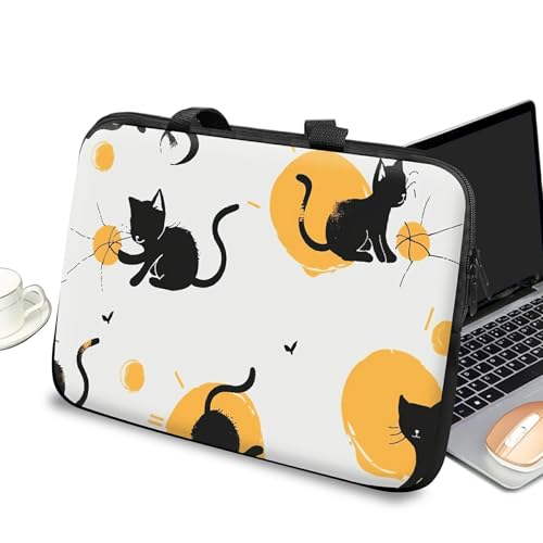 Universal Laptop Case Sleeve 10 inch with Handle and Zipper, Kids Tablet Carrying Case Messenger Bag Portable Tote Bag for 7-10 inch iPad/Notebook/eBook/Readers, Cat Pet - color: Cat Pet, size: 10 inch