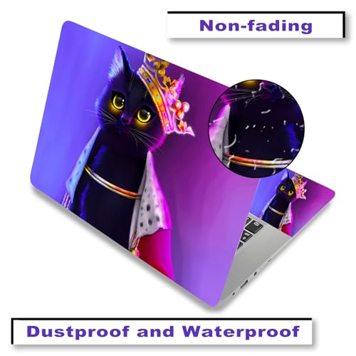 12 13 14 15 15.4 15.6 Inches Laptop Skin Sticker Decal Universal Netbook Skin Sticker Reusable Soft Notebook Art Protector Cover Decal, Purple Cat - color: Purple Cat