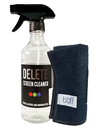 Delete Screen Cleaner Spray Kit, 16oz Bottle and 12"x12" Microfiber Cloth - style: 16oz, 1 Pack