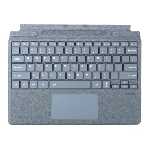 mobee Keyboard for Microsoft Surface Pro Copilot+ (11th Edition) / Pro 11/10 / 9/8 / X, 13 inch, Detachable Type Cover with Touchpad, Pen Holder (Ice Blue) - color: Ice Blue