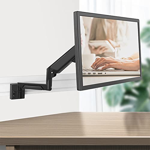 GLigeT Monitor Arm Gas 10"-32" Monitor Wall Bracket Adjustable Gas Spring Monitor Mount Stand 10"-16" Wall-Mounted Laptop Stand, Hold Up to 19.8lbs, Black Monitor Desk Mount (Size : B) - size: B