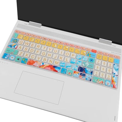 Keyboard Cover for HP Envy x360 15m-bp/bq /2020 2019 HP Pavilion 15/ HP Pavilion x360 15.6” Series/HP Envy 17 17.3" Series/HP Laptop 15t 17t 17-ca0011nr 17-by0040nr, Litter Flowers - color: Litter Flowers