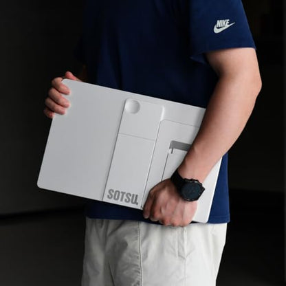 SOTSU FlipAction Elite 16" | 4K Portable Monitor | 3840 x 2400 (UHD+) | 60 Hz | 100% DCI-P3 | 450 Nits | Pivot Rotate | Full Metal CNC | Perfect Match for Mac and Windows (Silver) | 3840x2400 UHD+ | 60Hz | 100% DCI-P3 | 450 Nits | Pivot Rotate | Full Meta