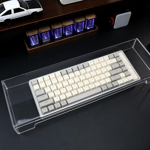 Acrylic Keyboard Cover, Clear Keyboard Dust Cover for Desktop Anti-Cat Protector Lid Waterproof Protective Case (18.5x5.9x1.8 Inches)