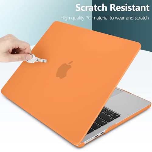 DONGKE Compatible with MacBook Air 13 inch Case M5 M4 M3 M2 2026 2025 2024-2022 A3449 A3240 A3113 A2681, Plastic Hard Shell & Keyboard Cover for MacBook Air 13.6 inch, Matte Cosmic Orange - color: Matte Cosmic Orange