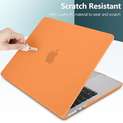 DONGKE Compatible with MacBook Air 13 inch Case M5 M4 M3 M2 2026 2025 2024-2022 A3449 A3240 A3113 A2681, Plastic Hard Shell & Keyboard Cover for MacBook Air 13.6 inch, Matte Cosmic Orange - color: Matte Cosmic Orange