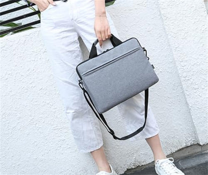 Laptop Bag Water-resistant Laptop Sleeve Case with Shoulder Straps & Handle, Computer Slim Briefcase - color: Black, size: 15.6