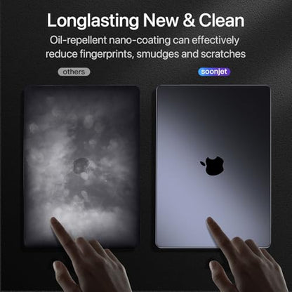 Soonjet for MacBook Pro 16 inch Case M5 M4 M3 M2 M1 Pro/Max 2026-2021 Cover | 100% Color Match, Space Gray Clear Matte, Protective Laptop Hard Shell, Anti Fingerprint, Scratch Resistant, Ultra Thin Slim - color: Space Gray Clear