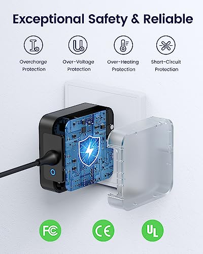 13-in-2 USB C Docking Station Dual Monitor with 100W Laptop Charger
